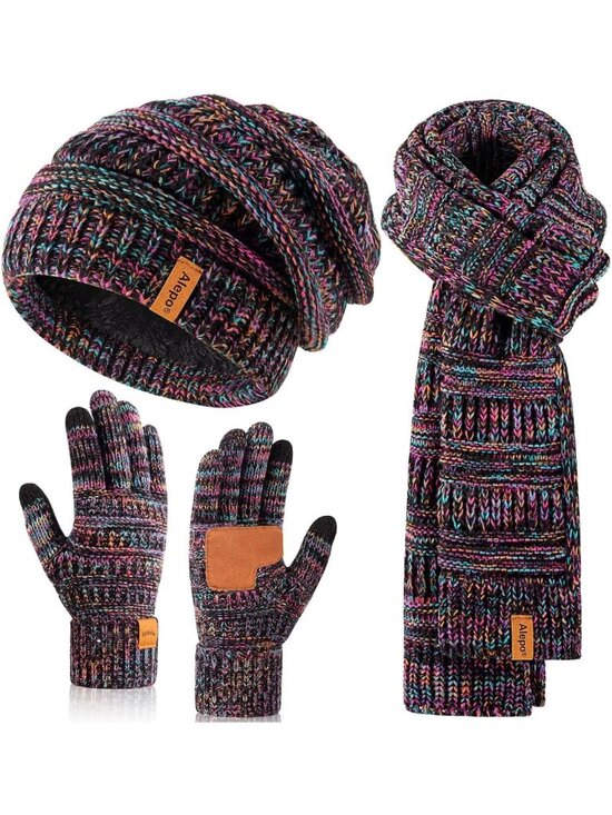 Cozy Winter Beanie, Scarf & Touchscreen Gloves Set for Women - Warm 3-in-1 main image 4